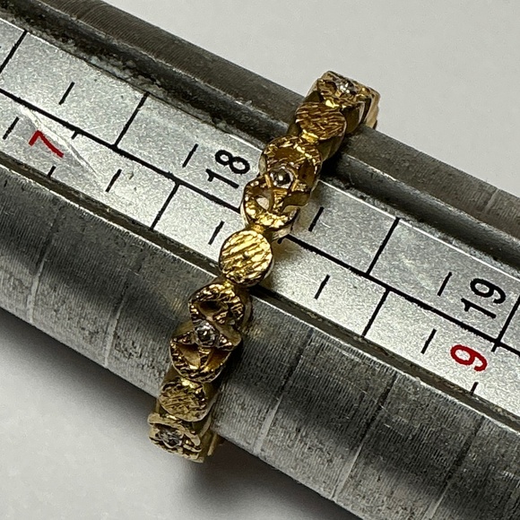 Sterling Silver Gold Tone Ring. Size 8 - Picture 1 of 5